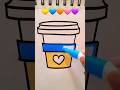 💛💙🧡🩷💜coffee glass#art #shortsvideo