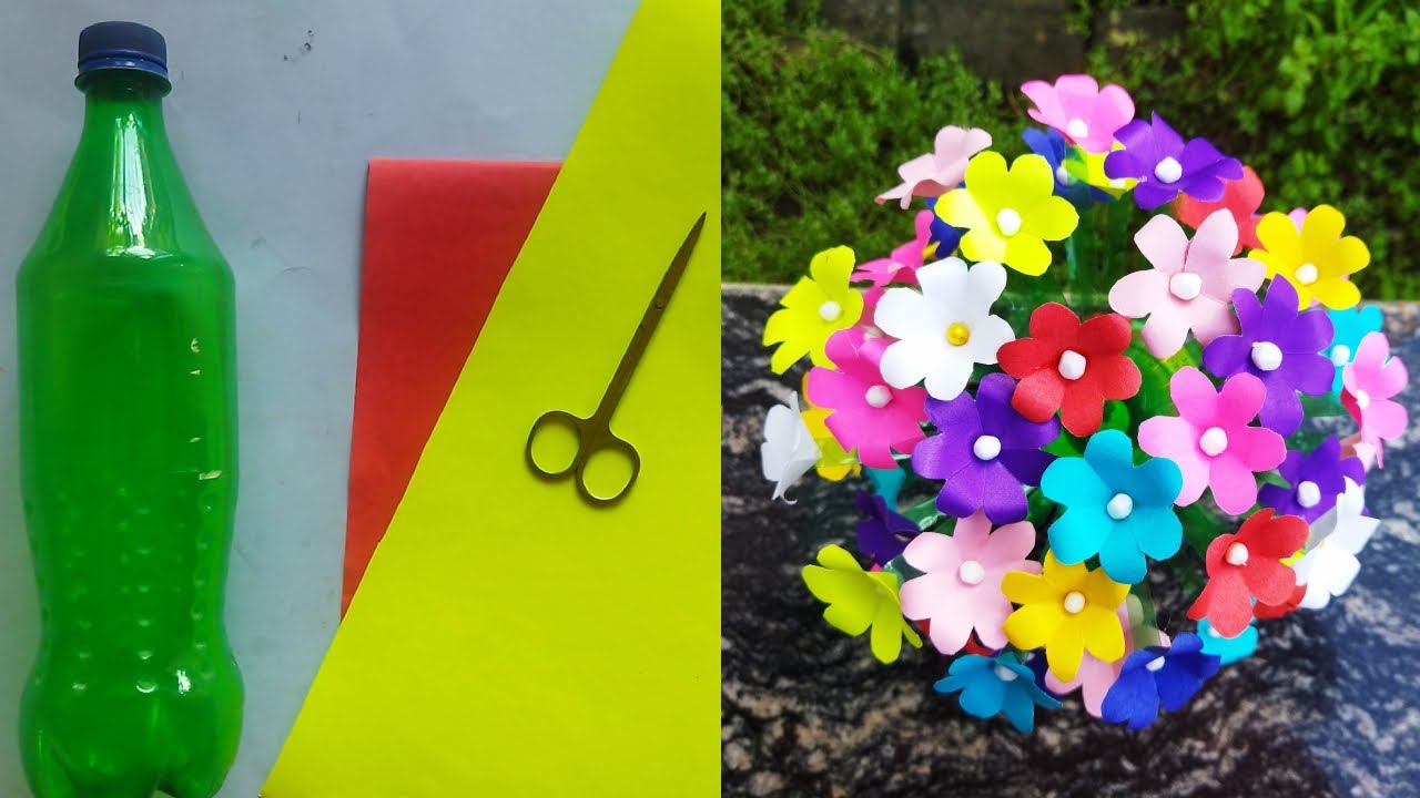 how-to-make-flower-from-plastic-bottle-plastic-bottle-craft-ideas