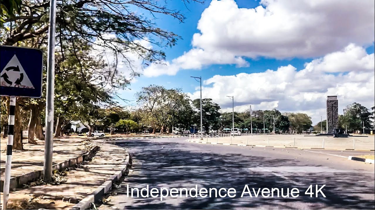 Downtown drive 4K - Independence Avenue - Lusaka, Zambia - YouTube