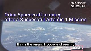 Orion spacecraft re-entry to Earth! Artemis 1 Mission - amazing time-lapse #artemis1 #splashdown