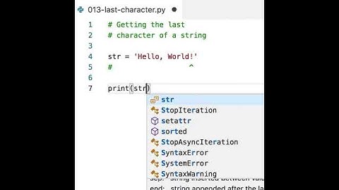 To count characters from right to left, use negative indices.