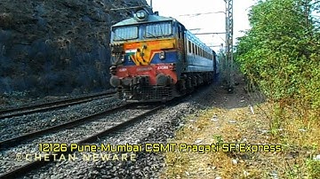 Musical Track sound 12126 Pune 🔁Mumbai Pragati SF Express towards Monkey Hill Cabin Bhor Ghats