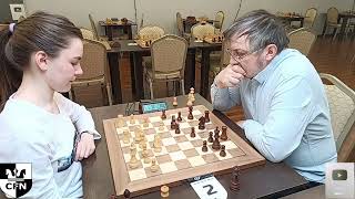 WFM Fatality (1970) vs IM Coach (1945). Chess Fight Night. CFN. Rapid