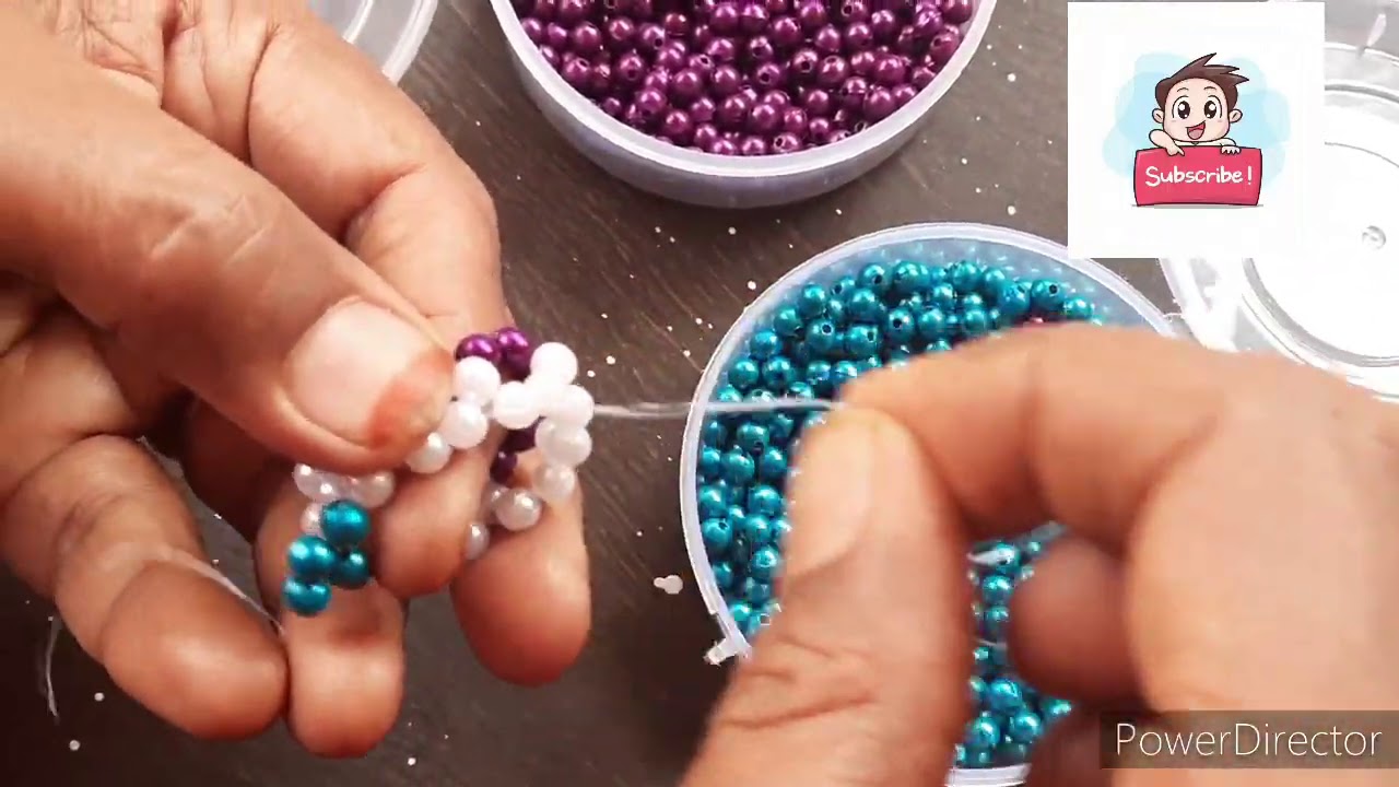 DIY bathukamma made up of pearls