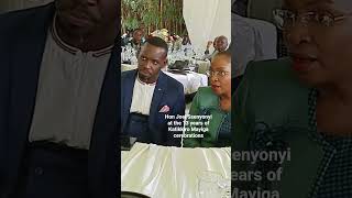 Leader of opposition  Joel Ssenyonyi at katikkiro Mayiga at 13years cerebrations