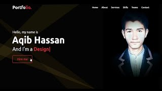 Personal Portfolio Website with pure HTML CSS & JS with deploy Link.