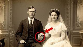 This 1903 portrait looks normal — until you zoom in on the bride's hand and discover a dark secret