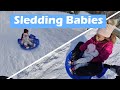 Sledding Babies | Backyard Fun 2021