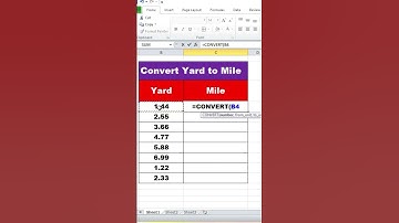 Convert Yards to Miles in Excel | EasyExcel Conversion#exceltips #excel