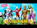 🔴Season 4 Marvel BattlePass GIVEAWAY + CUSTOM Viewer Games Solos/Duos/Squads/Creative Fortnite LIVE!