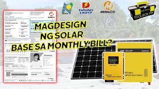 Paano magplano ng Solar Setup gamit lamang ang Electricity Bill mo? #solar #electricbill
