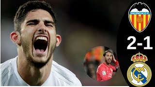 Valencia vs Real Madrid (2-1) | Highlights \& Goals, Resumen \& Goles 3\/4\/2019
