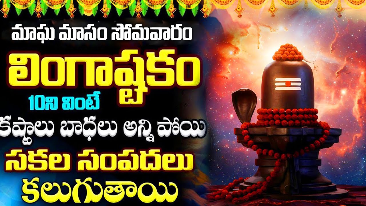 LIVE : మాఘ సోమవారం లింగాష్టకం 10ని వింటే సకల సంపదలు కలుగుతాయి | Lingashtakam in Telugu | Astro Guru