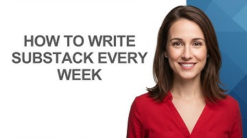 How to Write Substack Every Week - AshleyHowTo