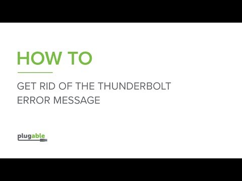 Thunderbolt Error Message: How To Fix This!