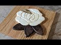 Rose en bois projet intarsia pour scie  chantourner