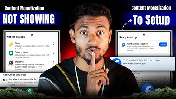Content Monetization Not Showing In Facebook | Facebook Content Monetization Not Showing