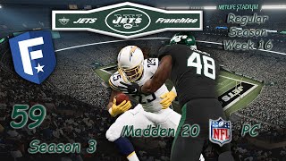 Zapped by the Chargers! Madden 20 PC Modded-Jets Rebuild - S3/2020 Week 16 vs Chargers - Ep. 59