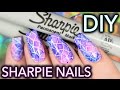 Sharpie Watercolour Nail Art WITH PATTERN!!!