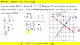 Geometria analityczna, proste prostopadłe   Matura podstawowa   Maj 2020 | Matfiz24.pl
