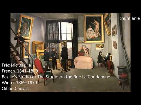 Famous Painting Frdric Bazille  Bazille39s Studio the Studio on the Rue La Condamine