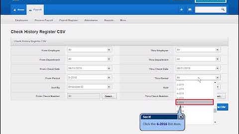Export Payroll Data to a CSV File