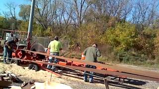 Pioneer Farm Days sawmill Cutting 2015