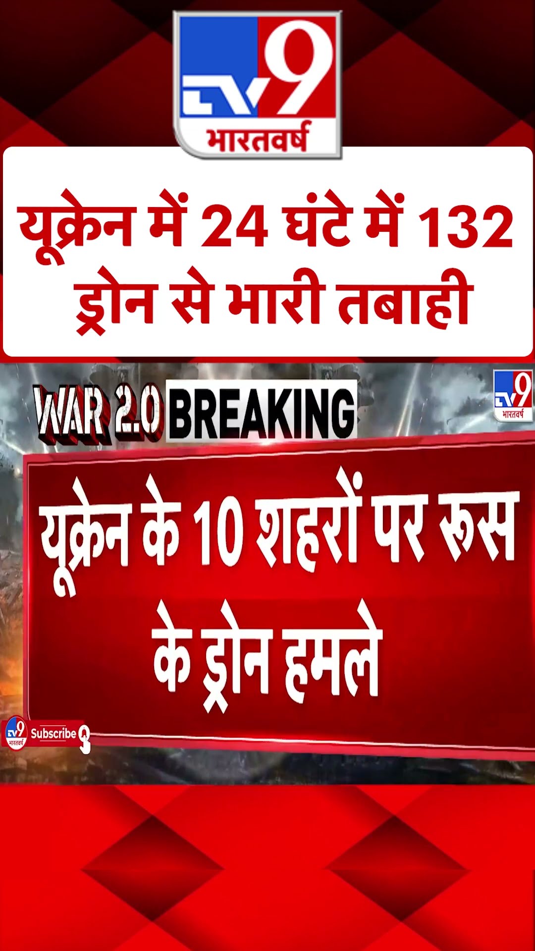 Russia Ukraine War: यूक्रेन में 24 घंटे में 132 ड्रोन से भारी तबाही  | #shorts