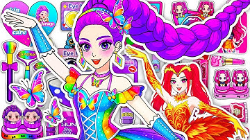 💖Paper DIY💖KPOP DEMON HUNTERS RUMI Ballerina Colorful Skincare + Makeup + Fashion Blind Bag Unboxing