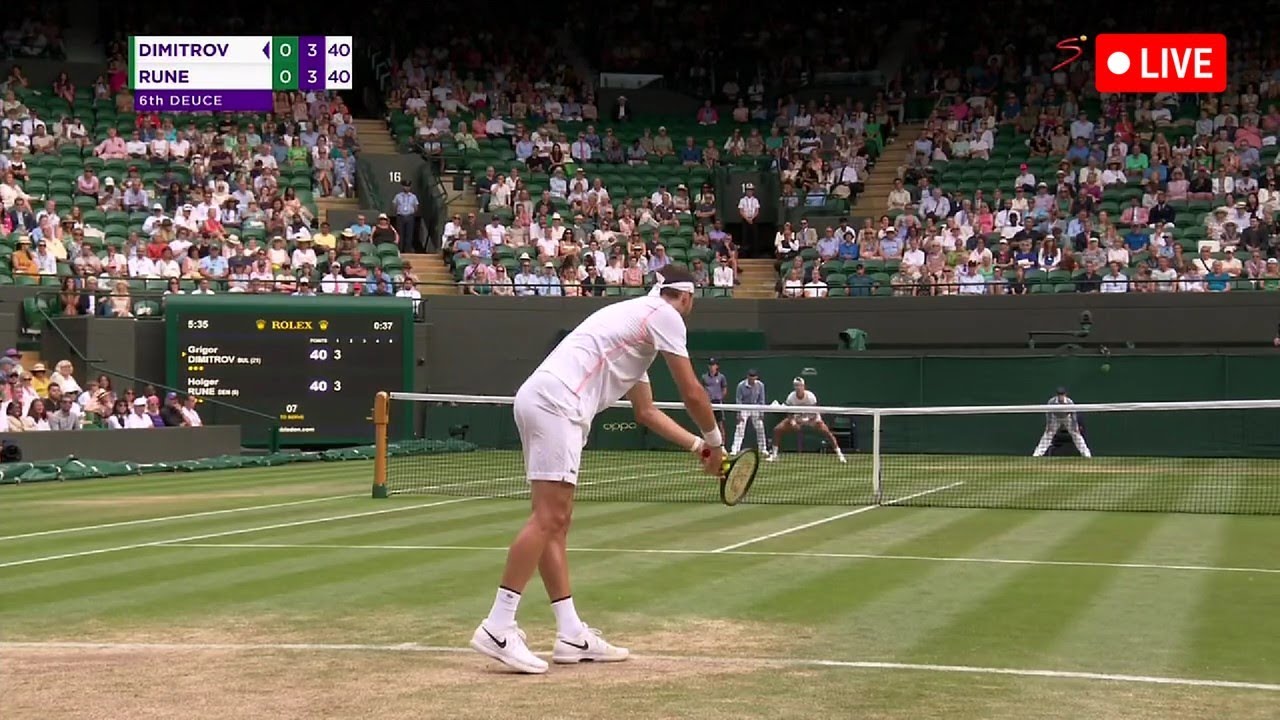 Grigor Dimitrov vs Holger Rune Highlights ATP WIMBLEDON 2023 LIVE 🔴