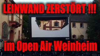 KINO OPEN AIR VANDALISMUS: LEINWAND ZERSTÖRT KINO OPEN AIR VANDALISMUS: LEINWAND ZERSTÖRT