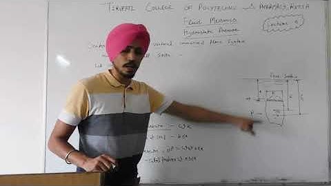 Fluid Mechanics; Hydrostatic Pressure, Lecture 06