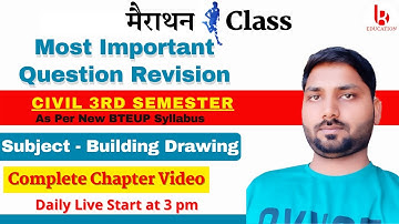 Building Drawing || Most Important Question Revision (All topic)|| Civil 3rd Semester By Brijesh Sir