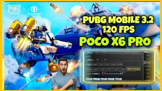 🔥 POCO X6 PRO PUBG 120 FPS 😱| PUBG MOBILE 3.2 UPDATE | 120 FPS IN BGMI | #pocox6pro5g #PUBG