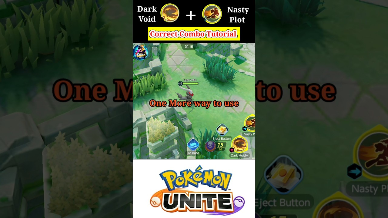 DarkRai Dark Void + Nasty Plot Correct combo+Tutorial ✅ || Pokemon unite