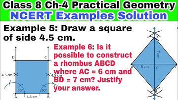 Class 8 Example 5 | Example 6 | Practical Geometry | Chapter 4 | Math | NCERT Examples Solutions