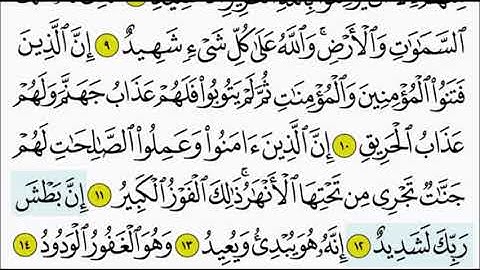 سورة البروج ١٢ - ٢٢ تكرار الاية