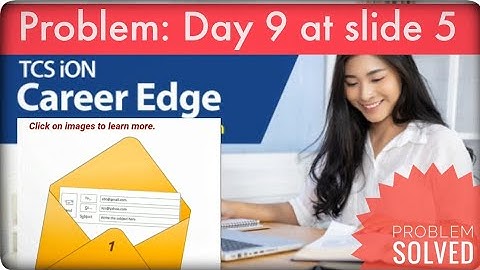 Problem day 9  at slide 5 | problem solved |  career edge | TCS iON | digital learning