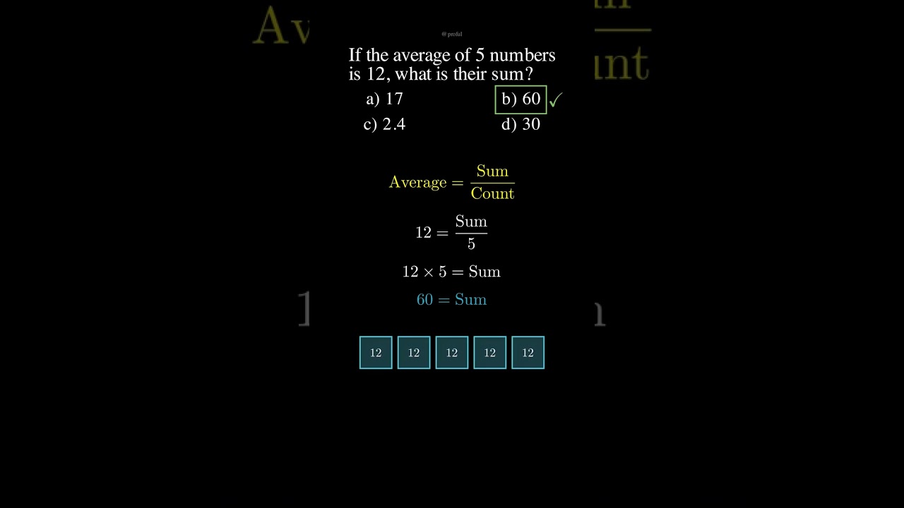 Math Olympiad Class 7 | Average Problem | SOF IMO
