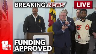 Raw: Officials announce approved federal funding for Key Bridge