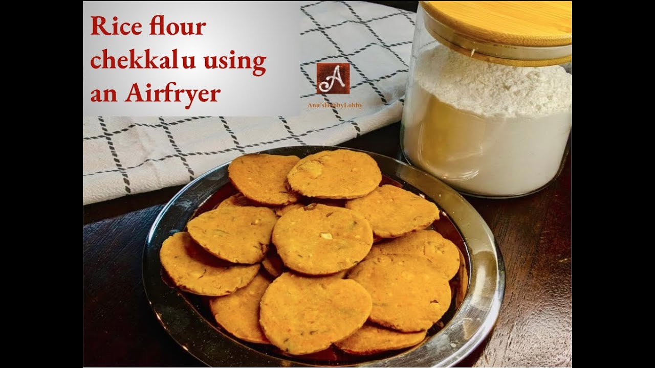 Airfryer Rice flour chekkalu(Rice crackers) Healthy tea time snacks