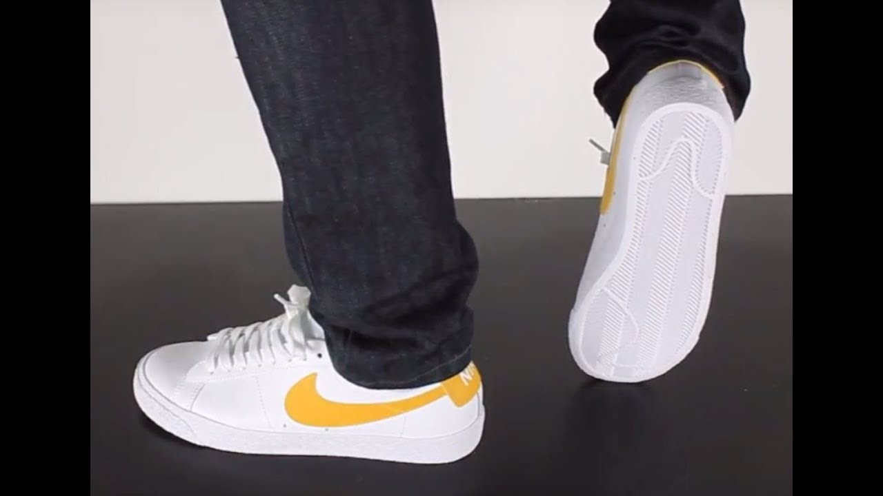 nike blazer white gold