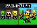 JJ, Mikey and Banana Kid GROW UP as WOLVERINE in Minecraft Maizen!