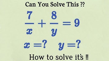 A Nice Math Olympiad Algebra Problem (x,y)=?