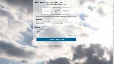 How can I load historical weather data into Microsoft Power BI?