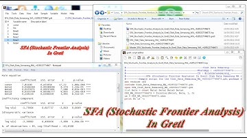 SFA (Stochastic Frontier Analysis) In Gretl