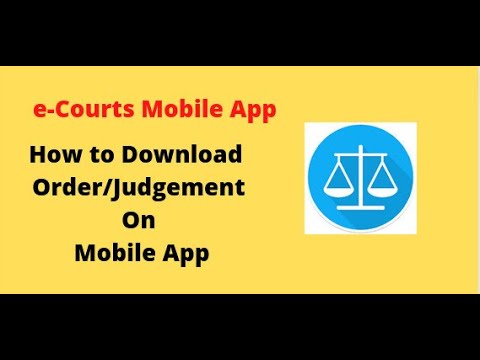 How to download orders from e-courts mobile app?