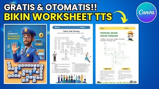Auto Jadi‼️ Worksheet TTS Anak Sekolah di Canva Tanpa Ribet screenshot 4