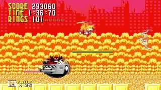 Sonic 1 Megamix V4 City Outskirts Zone Super Tails At Act 3, 720P60Fps