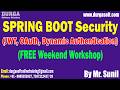 SPRING BOOT SECURITY (FREE Weekend Workshop) tutorials || by Mr. Sunil On 21-02-2026 @10:30AM (IST)